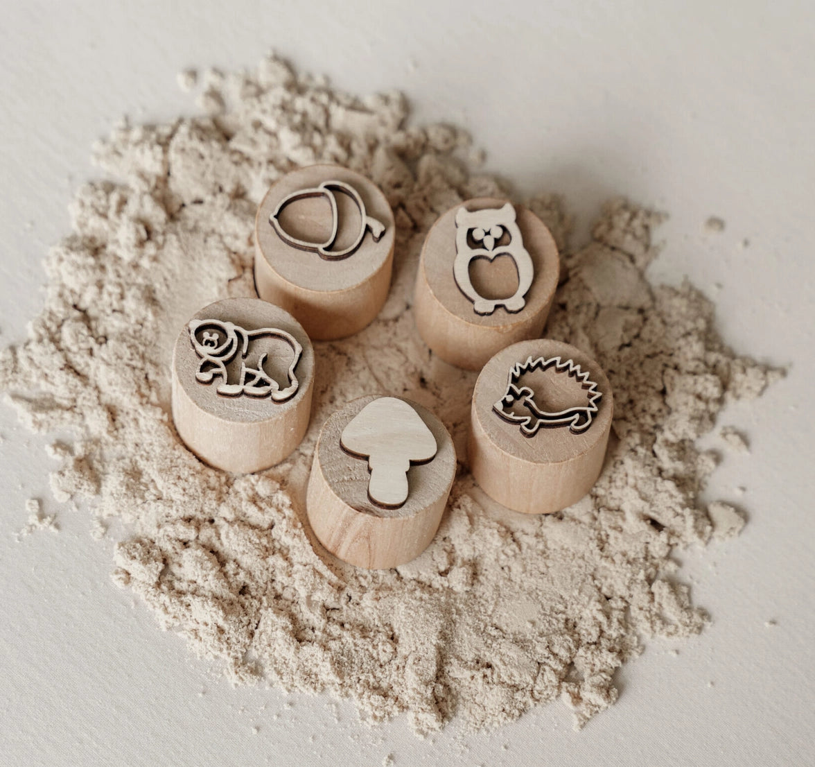 5 tampons Animaux de la forêt pour jeu sensoriel – Leukmetletters