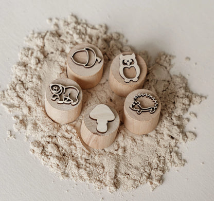 5 tampons Animaux de la forêt pour jeu sensoriel – Leukmetletters