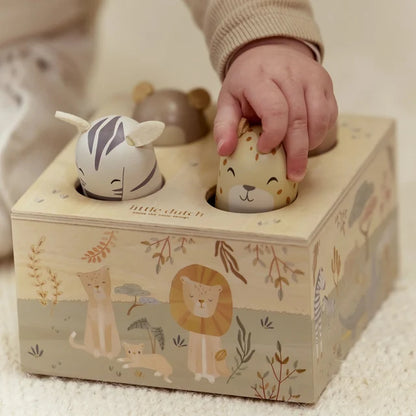 Jouet pop-up en bois vert Safari Friends – Little Dutch