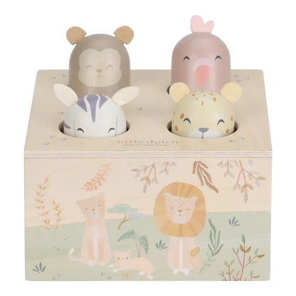 Jouet pop-up en bois vert Safari Friends – Little Dutch