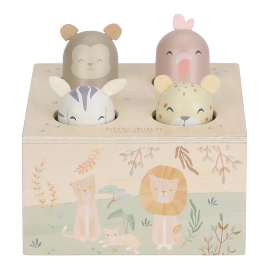 Jouet pop-up en bois vert Safari Friends – Little Dutch