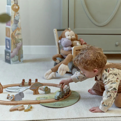 Circuit de train en bois Safari Friends – Little Dutch
