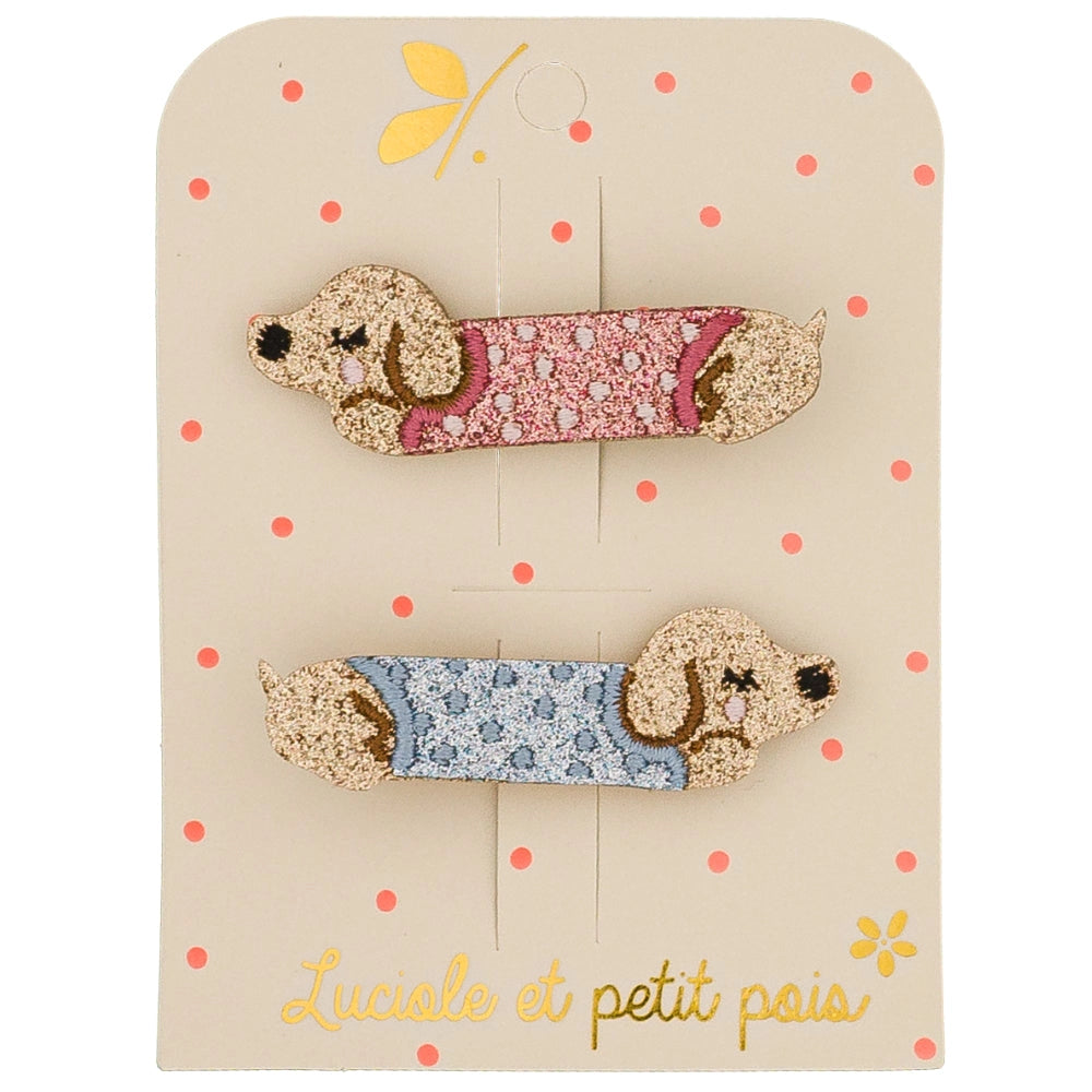 Barrettes Les Teckels Bretzel - Luciole et Petit Pois
