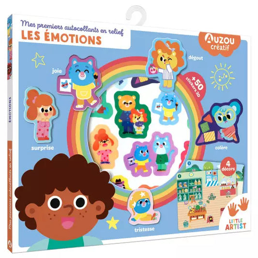 Ma pochette d'artiste - Mes premiers autocollants en relief  #Les émotions