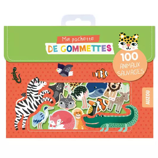 Ma pochette de 100 gommettes #Animaux sauvage