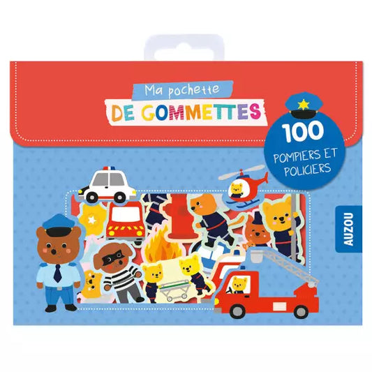 Ma pochette de 100 gommettes #Les pompiers et les policiers