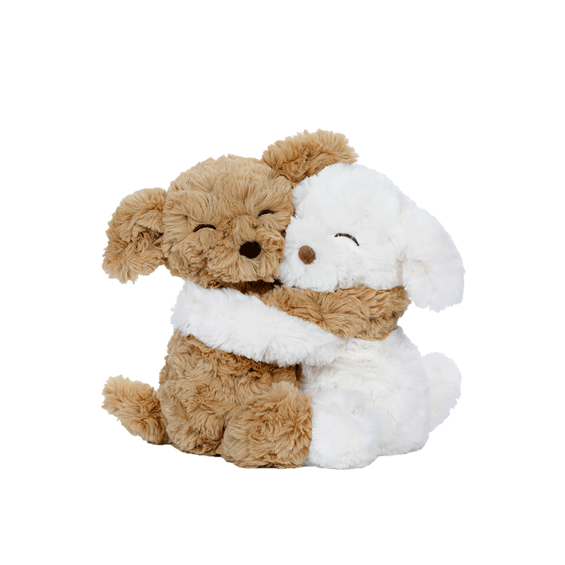 Peluche duo de chiens Harmony Hugging The Puppy 18 cm – McHugs