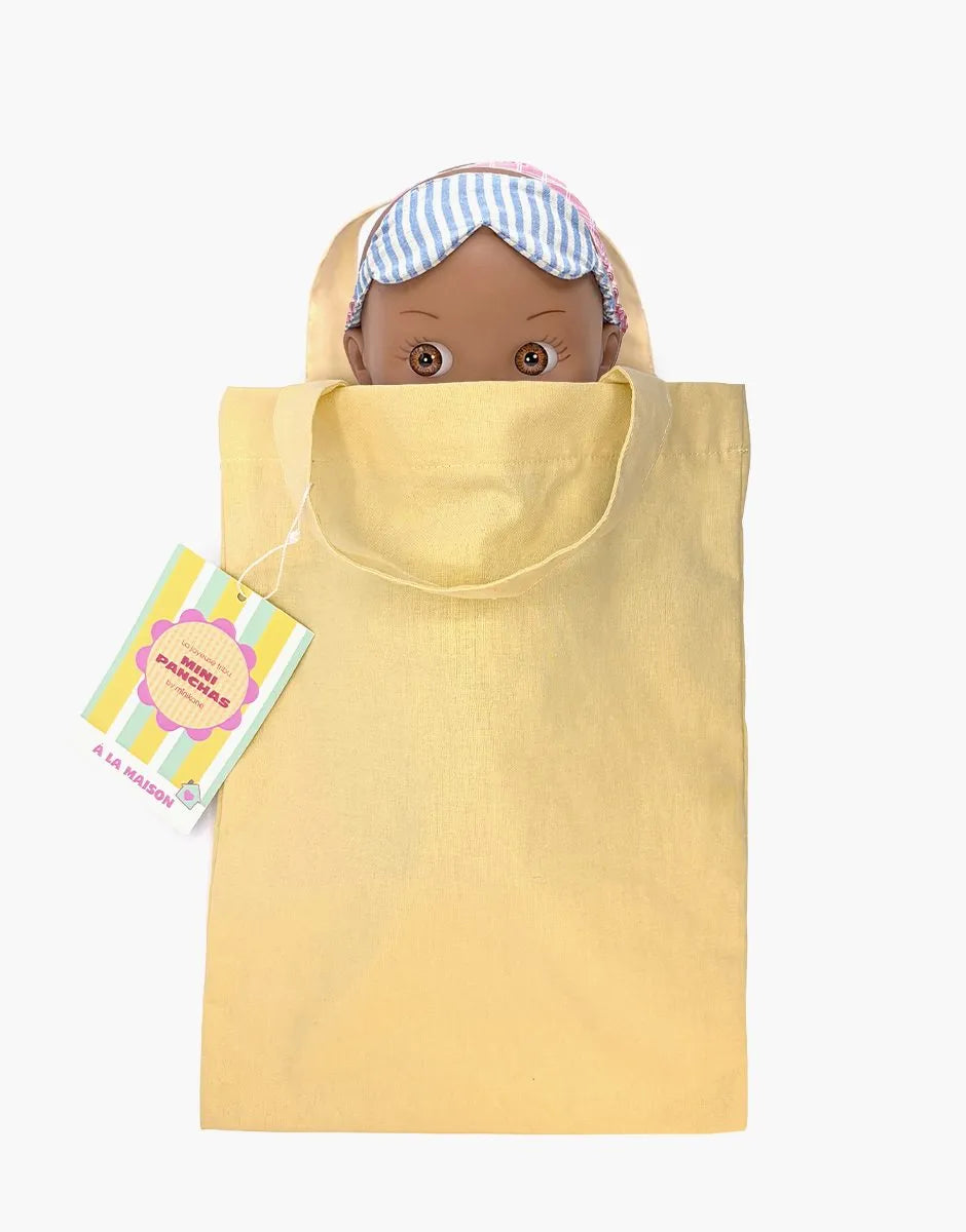 Noah à la maison et son ensemble de nuit rayé bleu - Minikane