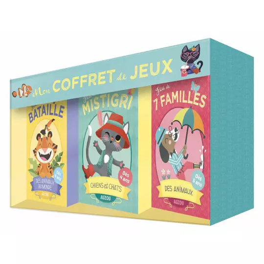 Jeux de cartes - Mon coffret de jeux - 7 familles, mistigri et bataille