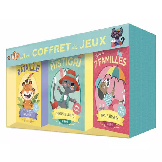 Jeux de cartes - Mon coffret de jeux - 7 familles, mistigri et bataille