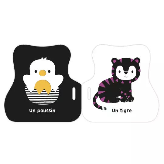 Mon premier livre poussette en noir et blanc #Animaux Mignons