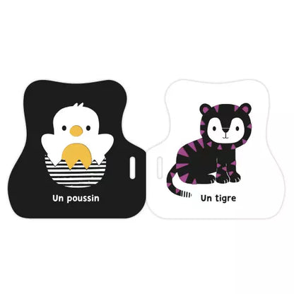 Mon premier livre poussette en noir et blanc #Animaux Mignons