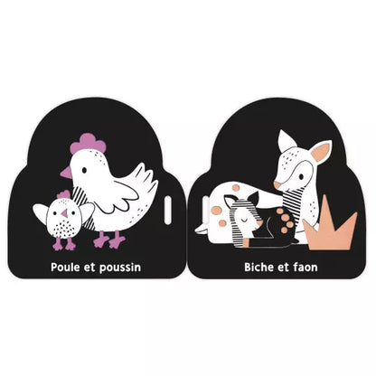 Mon premier livre poussette en noir et blanc #Bébé animaux