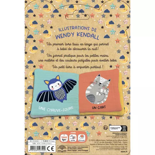 Mon premier livre tissu en lange  #Bonne nuit