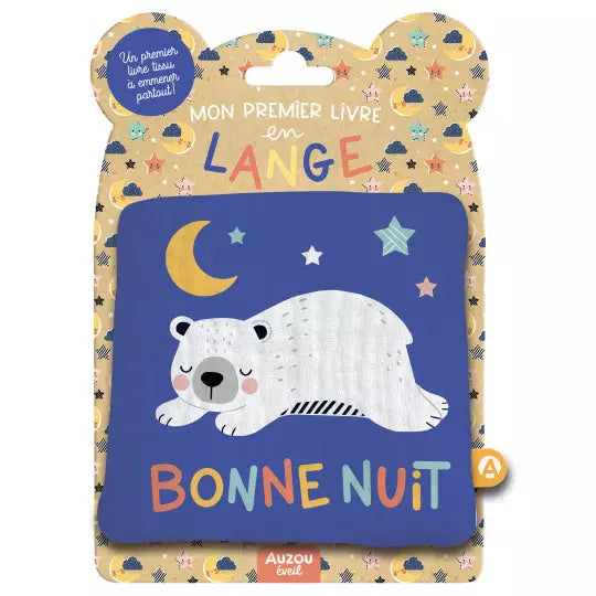 Mon premier livre tissu en lange  #Bonne nuit