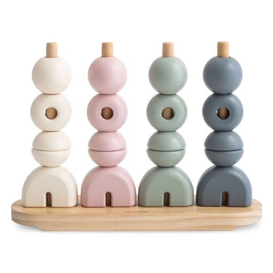 Boulier wooden multi shape stacker - Mushie