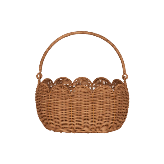 Panier à pétales en rotin naturel – Grand format – Olli Ella