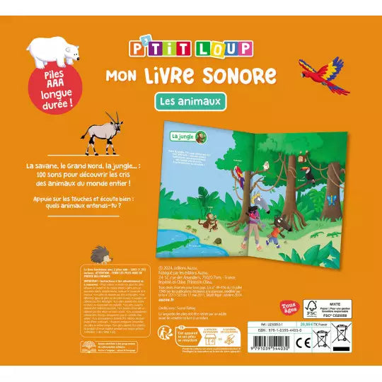 P'tit loup - Mon livre sonore  #Les animaux
