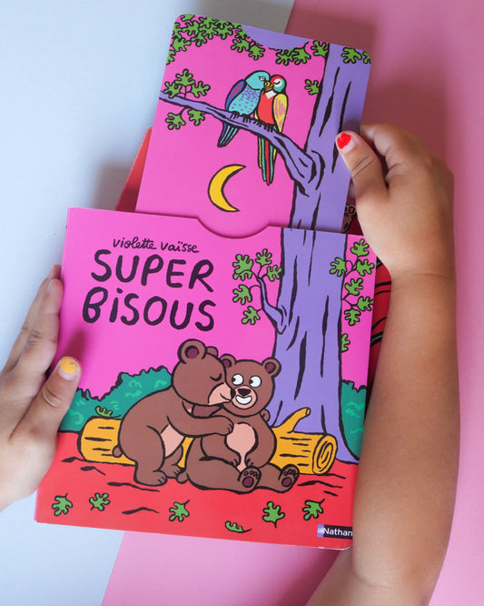 Super bisous - Un livre animé et tendre sur le thème adoré des bisous - dès 12 mois - Nathan