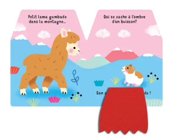 Cache-cache petit lama – Livre à rabats en feutrine dès 6 mois – Nathan