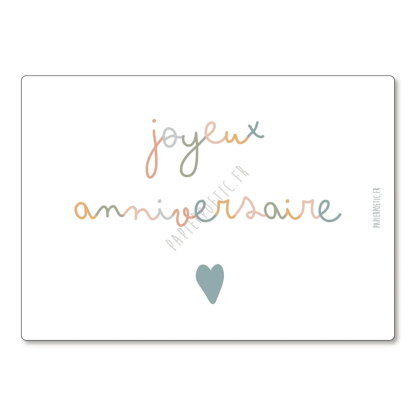 Carte "Joyeux anniversaire" liberty - Papier Poetic