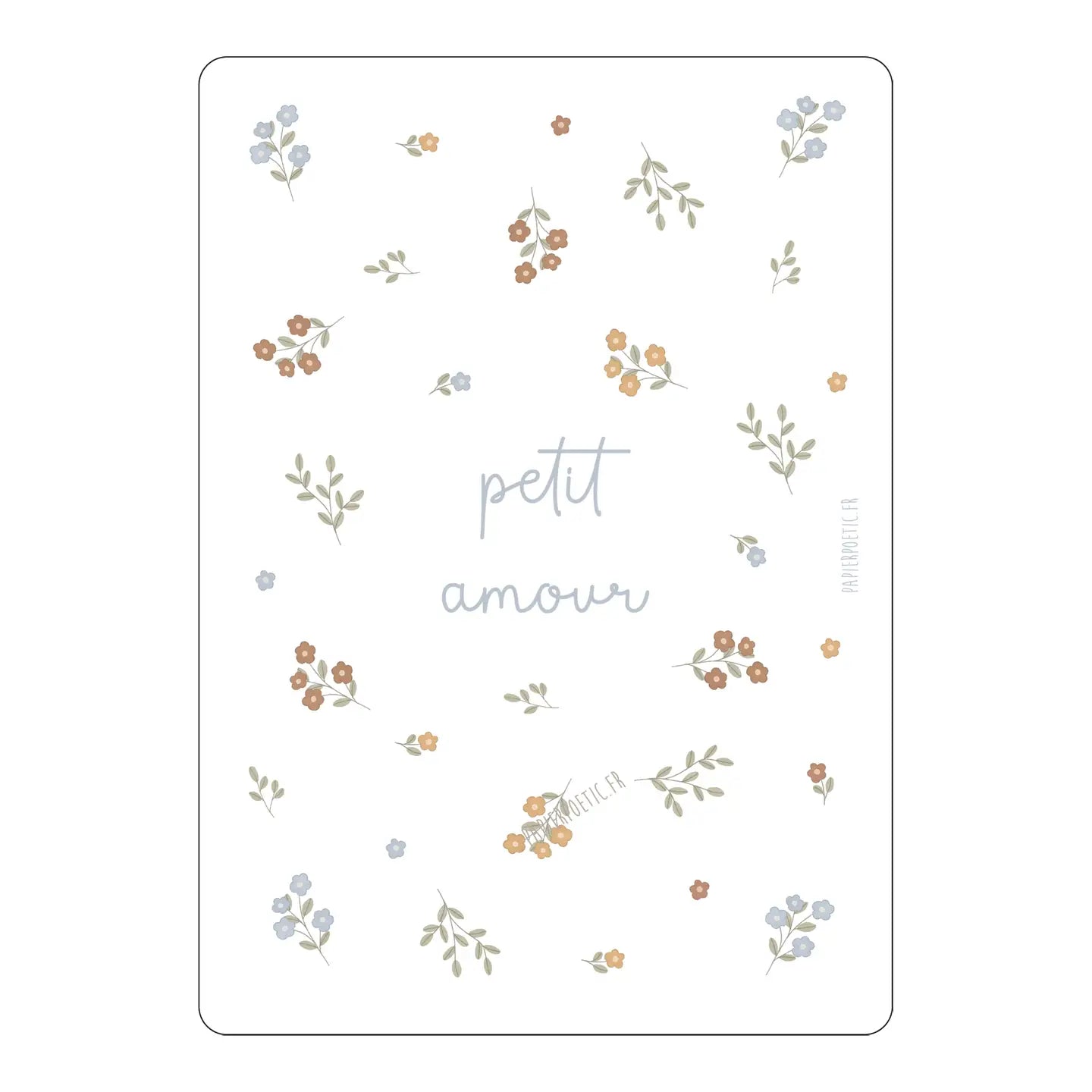 Carte "Petit Amour Fleuri” - Papier Poetic