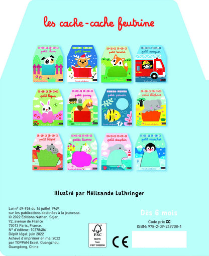 Cache-cache petit père Noël – Livre à flaps en feutrine dès 6 mois – Nathan
