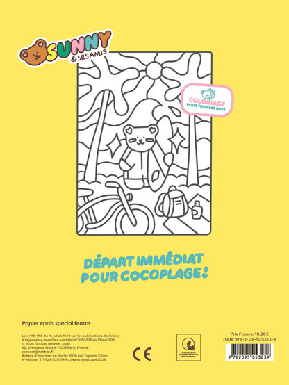 Sunny & ses amis - Soleil, surf & glace coco ! - 24 coloriages maxi format - Nathan
