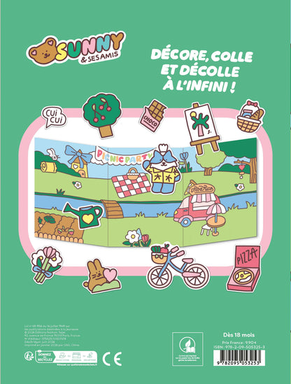 Sunny & ses amis - Picnic Party ! - Des stickers épais, repositionnables et lavables - Nathan
