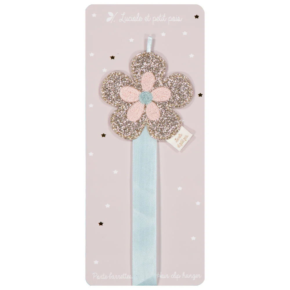 Porte barrettes mural - Fleur rétro – Luciole et petit pois