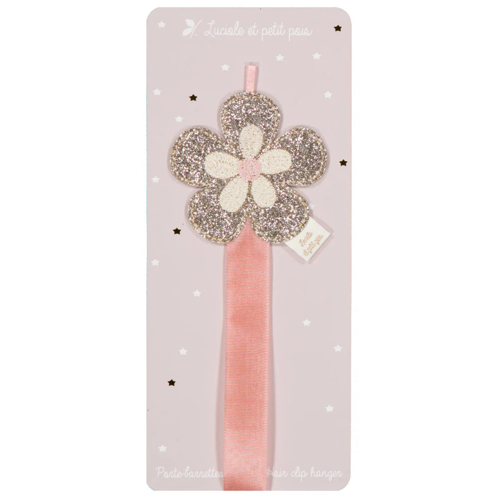 Porte barrettes mural - Fleur rétro – Luciole et petit pois