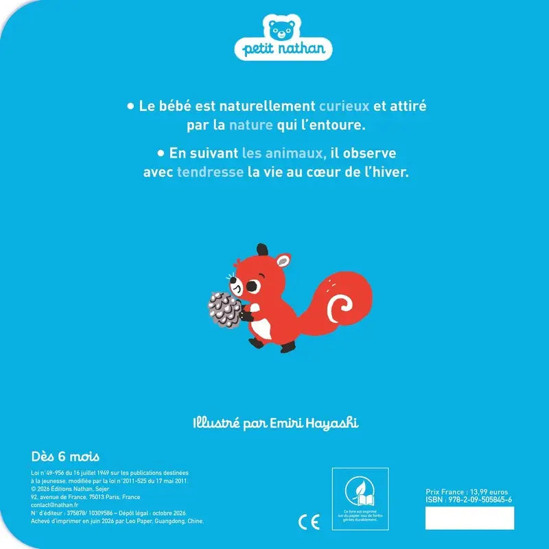 Regarde, c'est l'hiver ! - Petit Nathan - Pour découvrir l'hiver avec douceur - dès 6 mois