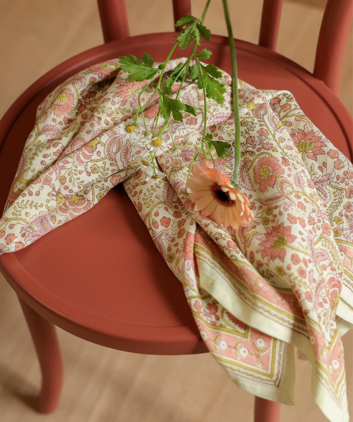 Foulard Haydee Sorbet Rose Pistache - Bëllemme
