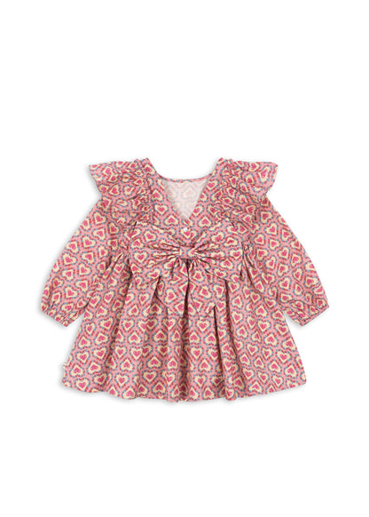 ROBE À NŒUD À MANCHES LONGUES EVIA -  Konges Sløjd