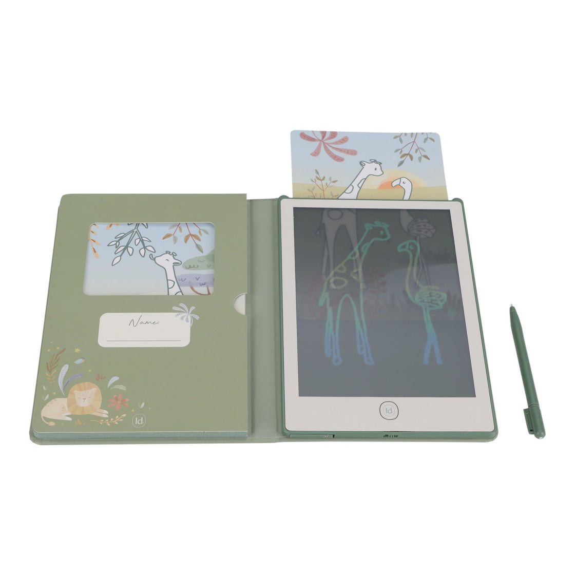 Tablette à dessins verte  - Safari Friends  - Little Dutch