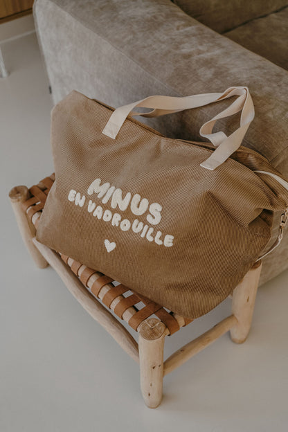Sac XL velours #Minus en vadrouille  - Zakuw