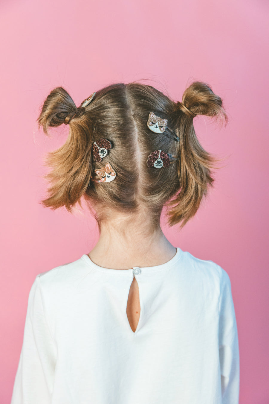 Barrettes Kitty le chat (paire) - Luciole et petit pois