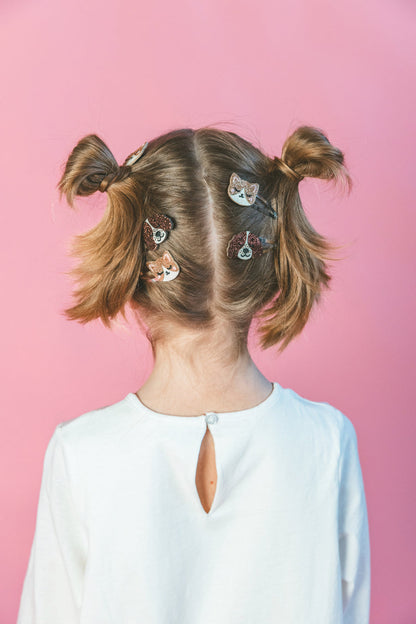 Barrettes Kitty le chat (paire) - Luciole et petit pois