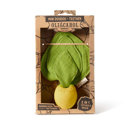 Lou le citron 🍋 Mini Doudou-Anneau Dentition Bébé- Oli and Carol