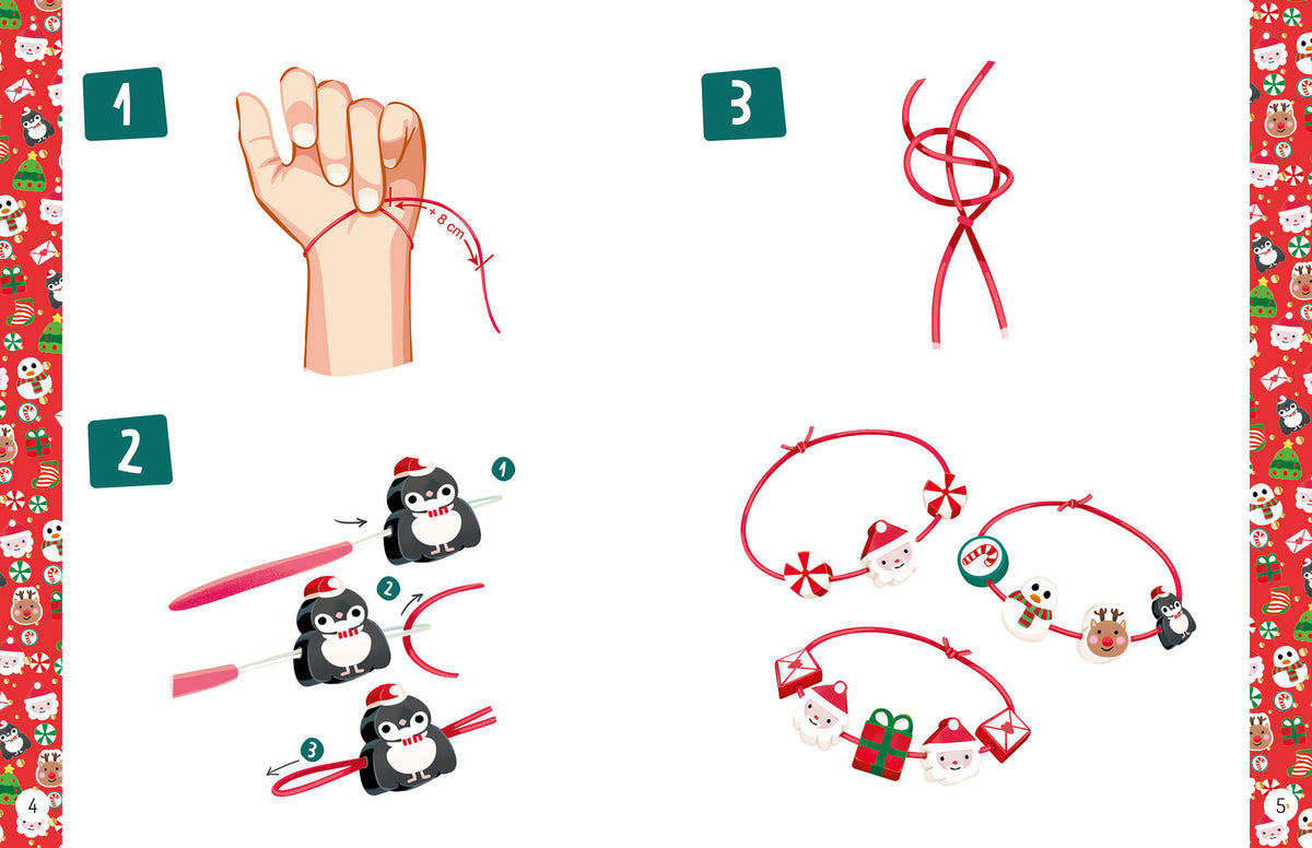 Mes jolis bijoux - Mes premiers bracelets de noël - Auzou
