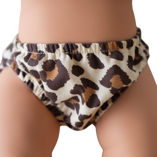 Vêtement poupée -Culotte Léopard