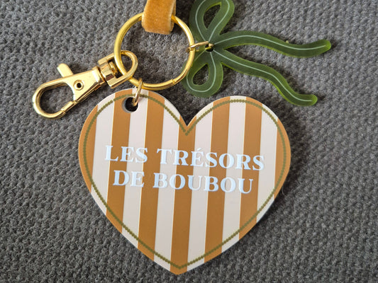 Porte clés cœur - Miroir de sac grigris #Les trésors de boubou