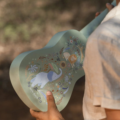 Guitare verte en bois -Safari Friends - Little Dutch