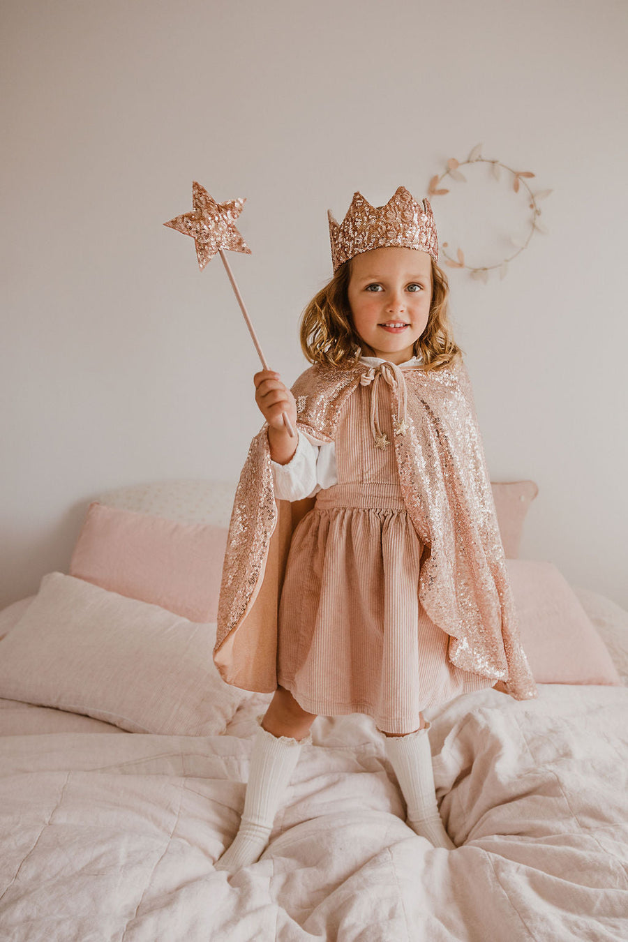 Baguette magique - Sequins roses  | Luciole et Petit Pois