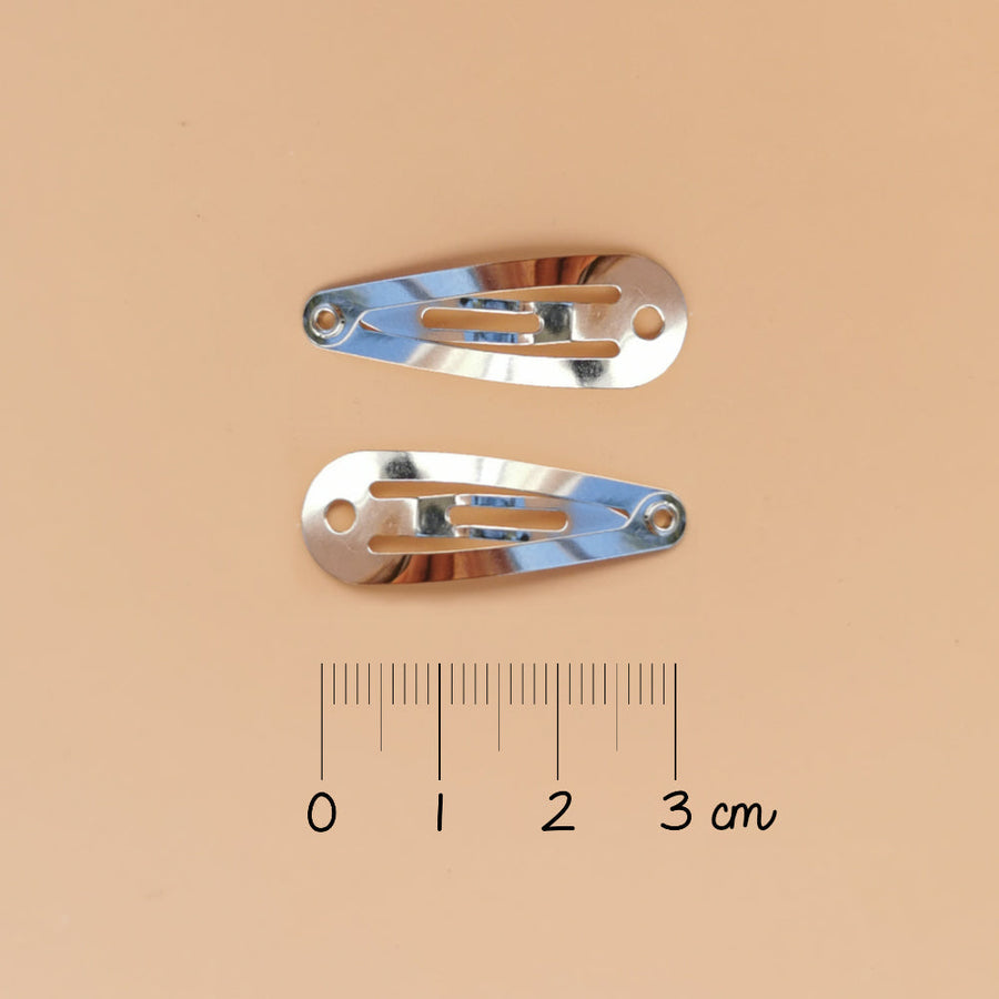 Barrettes mini pommes roses (paire)  - Luciole et petit pois