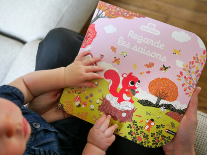 Regarde les saisons - Livre d'éveil à toucher pour les bébés, dès 6 mois
