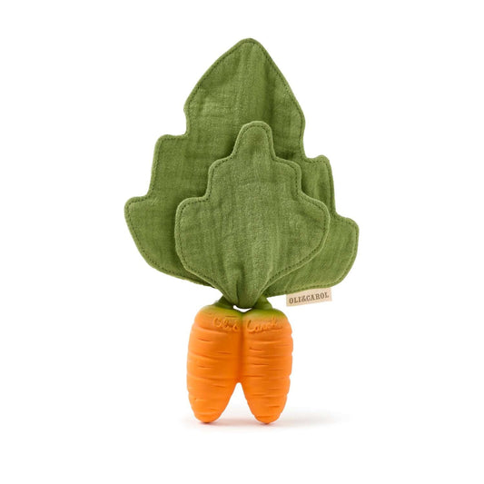Cathy la carotte 🥕 Mini Doudou-Anneau Dentition Bébé- Oli and Carol
