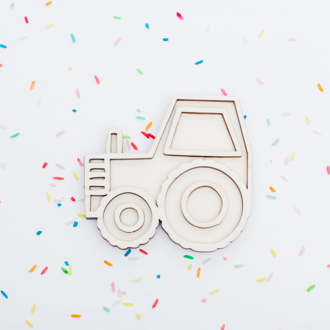 Plateau de remplissage – Tracteur - pour jeu sensoriel- Leukmetletters