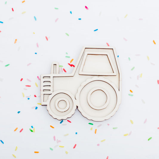 Plateau de remplissage – Tracteur - pour jeu sensoriel- Leukmetletters