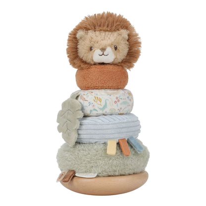 Lion à empiler  Doudou et bois - Safari Friends - Little Dutch